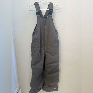 Lands end grey snowbib snow overalls